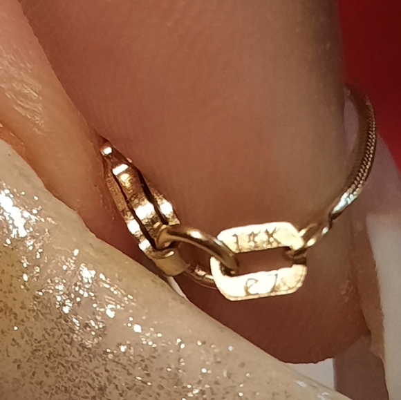 Genuine authentic solid 10k tri gold dangle necklace NEW 21" CHAIN 10k - Picture 2 of 5